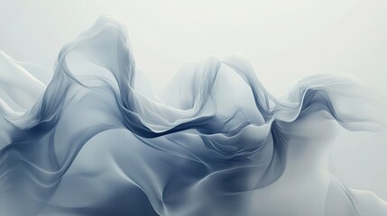 Obraz premium Soft Gray Abstract Background with Fluid Forms