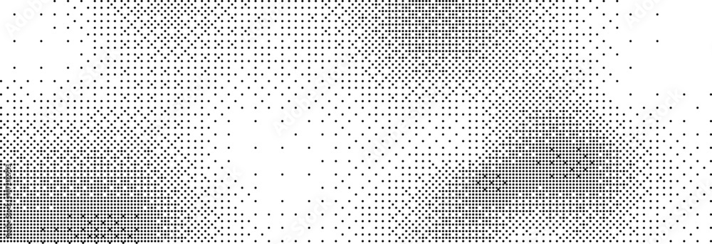 Poster Pixelated bitmap gradient texture. Retro pixel art, black dither pattern, 8 bit background. Vector illustration 