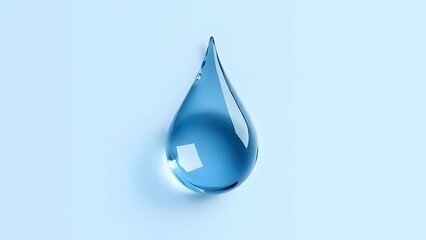 Fototapeta premium Minimalist Water Droplet Representing Scarcity and Climate Crisis