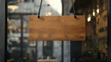 Simple Wooden Sign in a Modern Setting