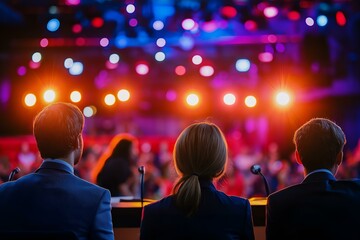 Political Candidates Face Off in Debate, Intense Spotlight and Audience Reactions