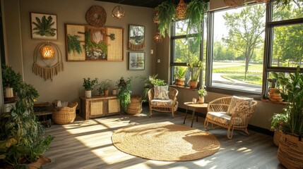 Fototapeta premium Tranquil Indoor Space for Mental Health Recovery