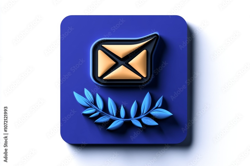 Poster a clean line drawing of a paper airplane icon, representing a sent email or message delivery