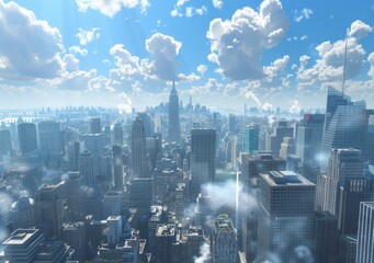 New York City Skyline on a Sunny Day