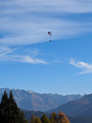 paragliding in the mountains