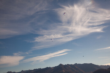 paragliding in the mountains