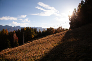 sunset in the mountains