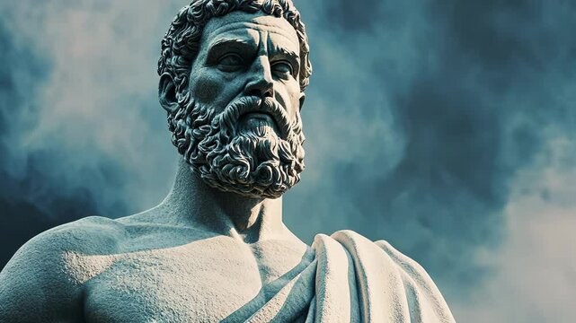 Stoic greek/roman marble bust statue, Stoicism inspirational quotes