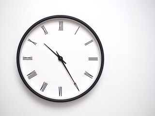 Clock Showing 22.25/10.25 with Roman Numerals – Simple Round Clock for Concepts of Time...