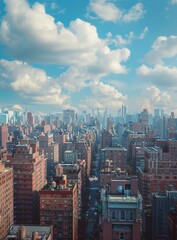 Obraz premium Cityscape Skyline with Dramatic Clouds
