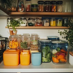 jars with vegetables