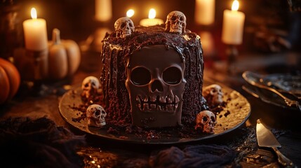 Halloween Skull Cake.