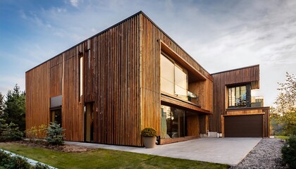 Architectural Wooden Facades - Modern homes with wood as a primary material.