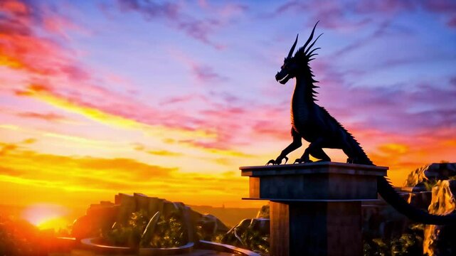 dragon sunset podium master nature warrior ecology