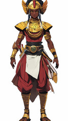 Fototapeta premium Anime Manga Ancient Hybrid God: Half Human, Half Creature