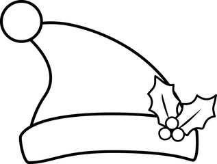 santa hat outline vector.
Christmas hat outline svg.
transparent background.