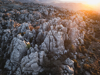 Torcal de Antequera desde punto de vista aéreo © Néstor Rodan