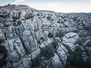 Torcal de Antequera desde punto de vista aéreo © Néstor Rodan