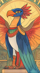 Mythical Anime Manga God with Animal-Human Hybrid Form