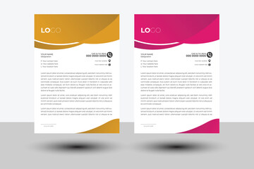 Simple but good looking editable letterhead design