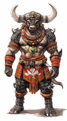 Mythical Anime Manga God with Animal-Human Hybrid Form