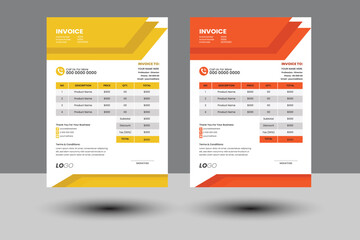 Simple but good looking editable invoice design