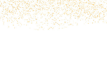 Gold glitter particles confetti. Golden dust falling on transparent background. Luxury gold powder border. Magic dust particles rain. Holiday design elements. PNG. Stars and stripes