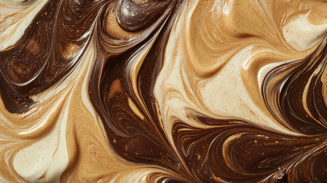 Creamy swirls of peanut butter and chocolate create rich texture