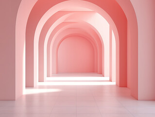 Serene Pink Archway Interior Design