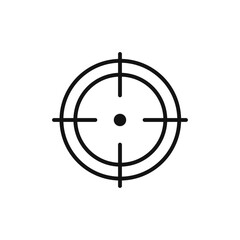 Aim icon black and white vector outline sign