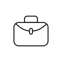Bag icon black and white vector outline sign