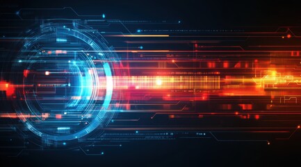 Abstract futuristic electronic circuit technology background 