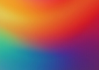 Obraz premium Abstract red blue orange purple green gradient banner vibrant colors grainy background web header poster designt, copy space