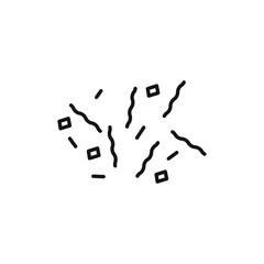 Confetti icon black and white vector outline sign