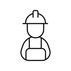 Obraz premium Construction icon black and white vector outline sign