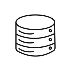 Database icon black and white vector outline sign