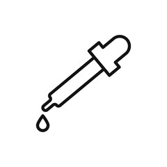 Dropper icon black and white vector outline sign