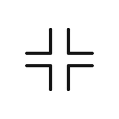 Fullscreen icon black and white vector outline sign