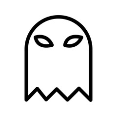 Ghost icon black and white vector outline sign