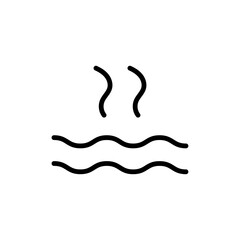 Hot Water icon black and white vector outline sign