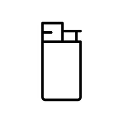Lighter icon black and white vector outline sign