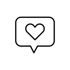 Like icon black and white vector outline sign