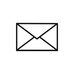 Mailbox icon black and white vector outline sign