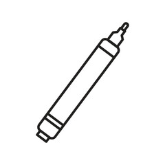 Marker icon black and white vector outline sign