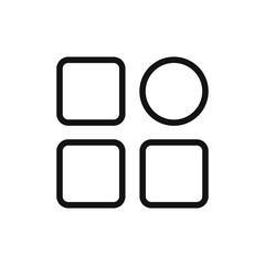 More icon black and white vector outline sign