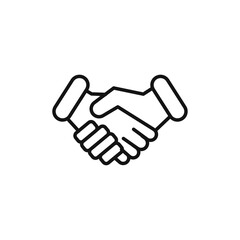 Partner icon black and white vector outline sign