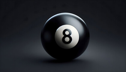 Magic 8 Ball on Dark Background,  GENERATIVE AI