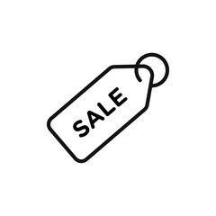 Sales icon black and white vector outline sign