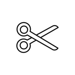 Scissor icon black and white vector outline sign