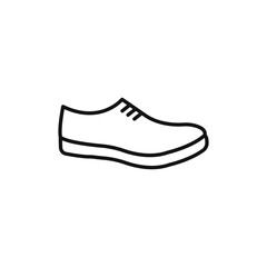 Shoes icon black and white vector outline sign